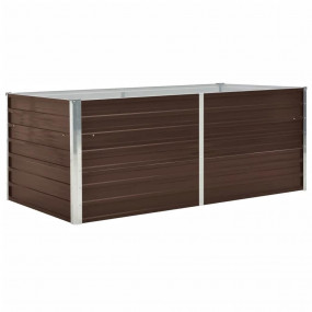 Raised Garden Bed Brown Galvanized steel Large Durable
