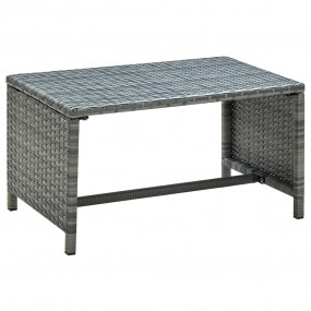 Coffee Table Anthracite Poly Rattan 27.6 x 15.7 x 15.0 ...