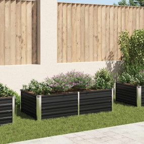 Raised Garden Bed Anthracite Galvanized steel 63.0 x 31...