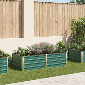 Raised Garden Bed Green Galvanized steel 63.0 x 31.5 x ...