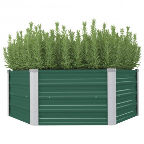 Raised Garden Bed Green Galvanized Steel 50.8 x 50.8 x ...