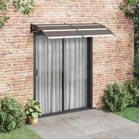 Door Canopy Black Polycarbonate 78.7 x 39.4 in Durable