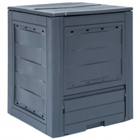 Garden Composter Grey Plastic Medium Lightweight Compos...