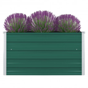 Raised Garden Bed Green Galvanized Steel 39.4 x 39.4 x ...