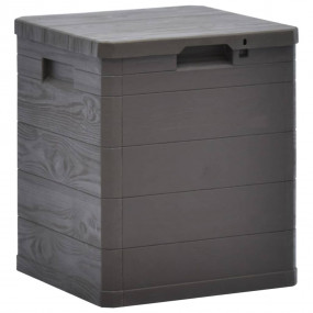Storage Box Brown Plastic Medium Garden Storage Box Squ...