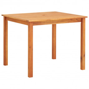 Dining Table Natural Wood Solid Acacia Wood Medium Dura...