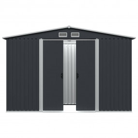 Garden Shed Anthracite Galvanized steel 101.2x80.7x70.2...