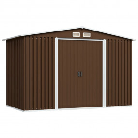 Garden Shed Brown Galvanized Steel Large Garden Shed