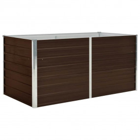 Raised Garden Bed Brown Galvanized steel Large Durable