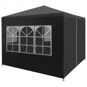 Party Tent Anthracite Polyethylene and Steel 10 ft x 10...