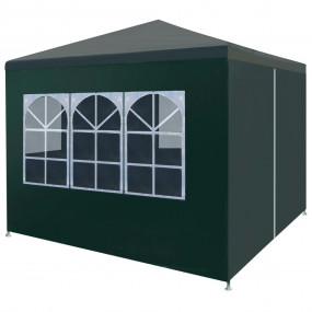 Party Tent Green Polyethylene roof and side panels, Ste...