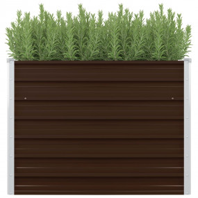 Raised Garden Bed Brown Galvanized steel Medium Raised ...