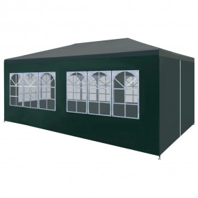 Party Tent Green Polyethylene, Steel 10 x 20 ft