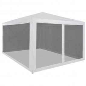 Party Tent White and black Powder-coated steel frame La...