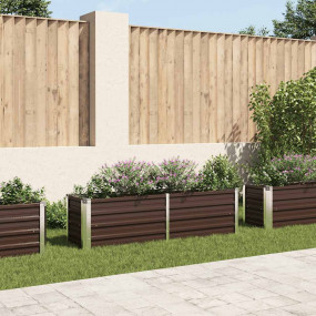 Raised Bed Brown Galvanized steel 63x15.7x17.7 in