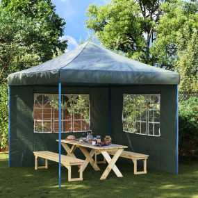 Party Tent Sidewall Green Polyethylene (PE) Large