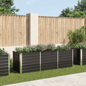 Raised Bed Anthracite Galvanized steel Large Durable