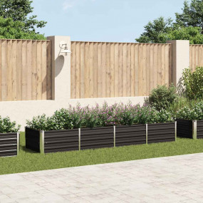 Raised Bed Anthracite Galvanized steel Large Durable Ra...