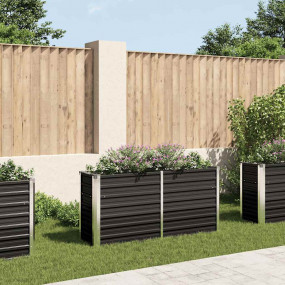 Raised Bed Anthracite Galvanized steel 63.0 x 15.7 x 30...