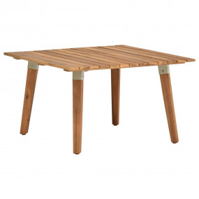 Coffee Table Natural Brown Solid Acacia wood 23.6x23.6 ...