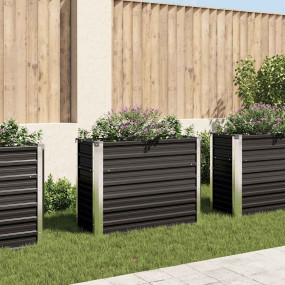 Raised Bed Anthracite Galvanized Steel 39.4 x 15.7 x 30...