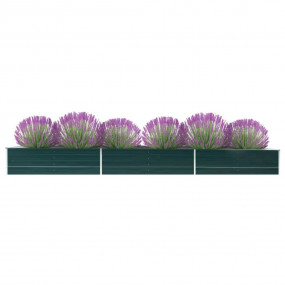 Raised Bed Green Galvanized Steel 189.0 x 31.5 x 17.7 i...