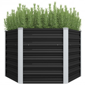 Raised Bed Anthracite Galvanized Steel 50.8x50.8x30.3 i...