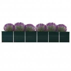 Raised Bed Green Galvanized Steel 189 x 31.5 x 30.3 in ...