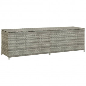 Storage Chest Grey Polyethylene Rattan 78.7 in x 19.7 i...