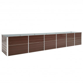 Raised Bed Brown Galvanized Steel 189 x 31.5 x 30.3 in ...