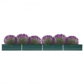 Raised Bed Green Galvanized Steel 236.2 x 31.5 x 17.7 i...