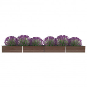Raised Bed Brown Galvanized steel Large Raised Bed Rect...