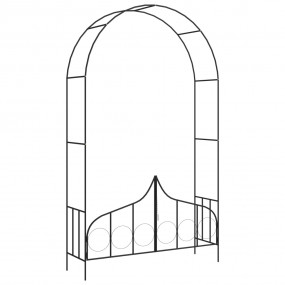 Garden Arch Black Powder-coated iron Large Sturdy Garde...