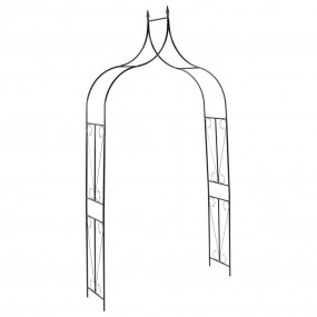 Garden Arch Dark Green Powder-coated Iron, Plastic 47.2...