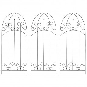Plant Rack Set of 3 Black Iron 15.7x39.4 in Rustic Plan...