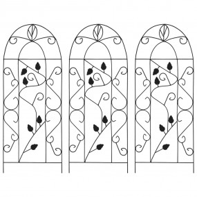Plant Rack Set of 3 Black Iron Medium Decorative Inlays