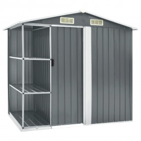 Garden Shed Light grey Galvanized iron, plastic 80.7x51...