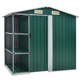 Garden Shed Green Galvanized iron, plastic 80.7x51.2x72...