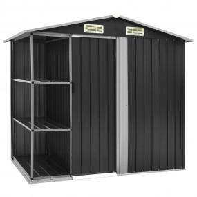 Garden Shed Anthracite Galvanized Iron Large Garden She...