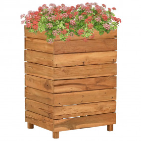 Raised Bed Natural Teak Recycled teak wood, steel Mediu...