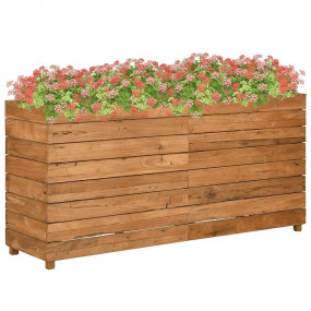 Raised Bed Natural wood Recycled teak wood and steel