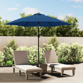 Garden Parasol Azure Polyester and steel 9.8 ft diamete...