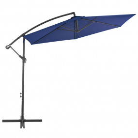 Cantilever Garden Parasol Blue Polyester, Metal Large T...