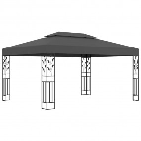 Gazebo Anthracite Powder-coated steel frame, 100% polye...