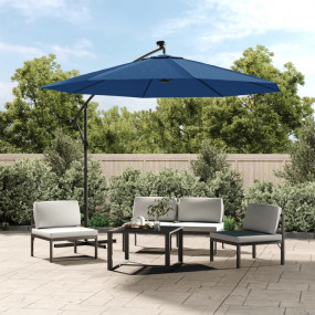 Cantilever Patio Umbrella Azure Polyester fabric, Steel...