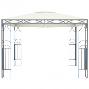 Gazebo Cream Steel frame 118.1 x 118.1 in UV-resistant ...