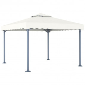 Gazebo Cream Aluminum 118.1 x 118.1 in UV-resistant mat...