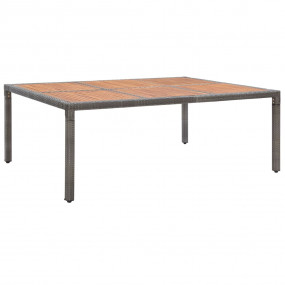Garden Table Grey and Natural Wood