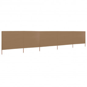 Wind Screen Taupe Non-woven fabric, Wood Large Foldable