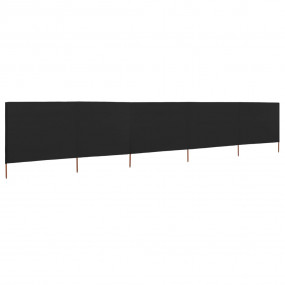 Wind Screen Black Non-woven fabric, Wood 236.2 x 63.0 i...